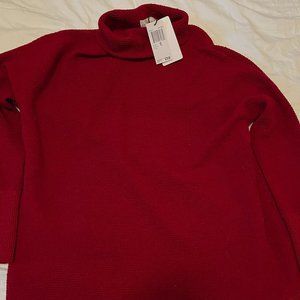 Deep Red Turtleneck Chelsea and Theodore Sweater